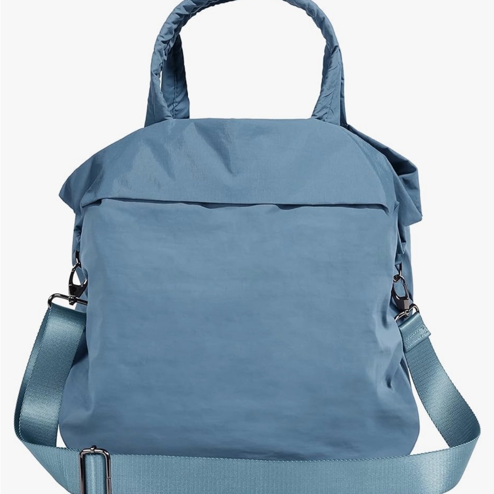 Light Blue Women's Hobo Bag with Adjustable Strap